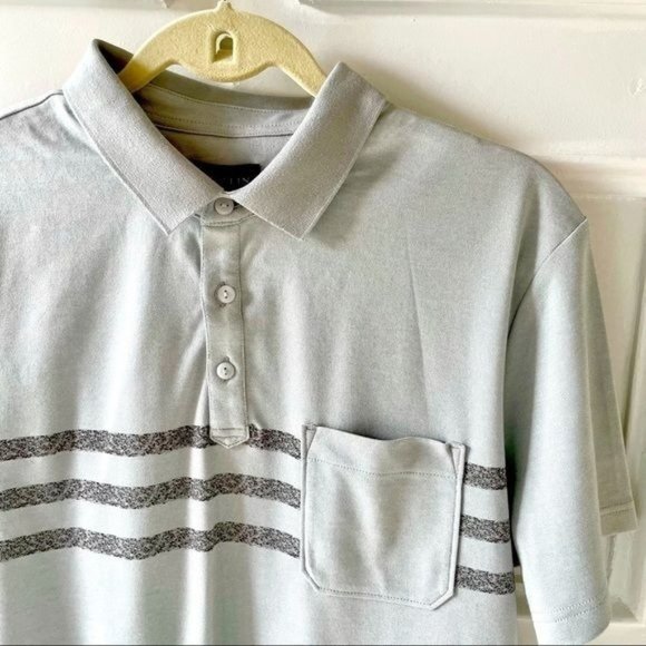 Wallin & Bros Other - Wallin and Bros Mens Gray Polo Performance Shirt sz L Short Sleeve Collar Gray